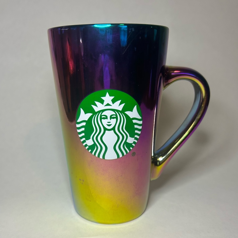 Starbucks 2022 Chrome Chameleon Purple Metallic Blue Gold 16 oz Grande Cup Mug
